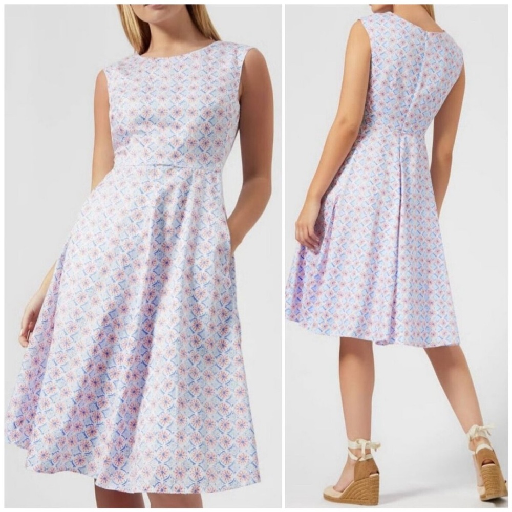 Joules Pink and White Floral Dress - Picture 7 of 13